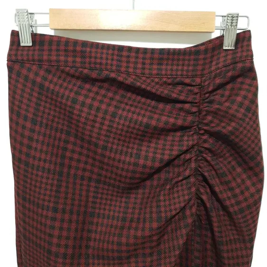 자라 셔링 체크 트임 스커트 S_M1269 상품이미지2