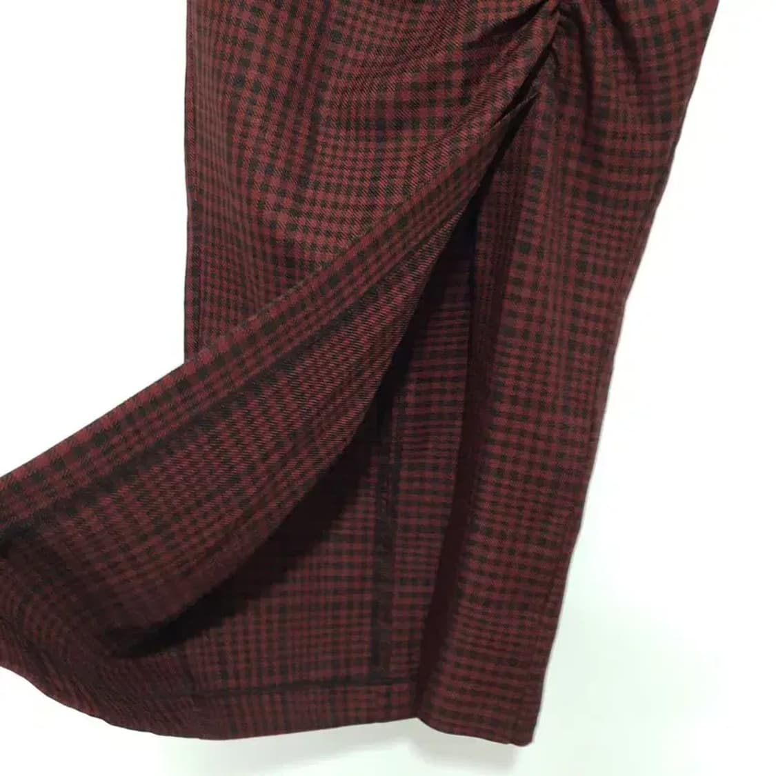 자라 셔링 체크 트임 스커트 S_M1269 상품이미지4