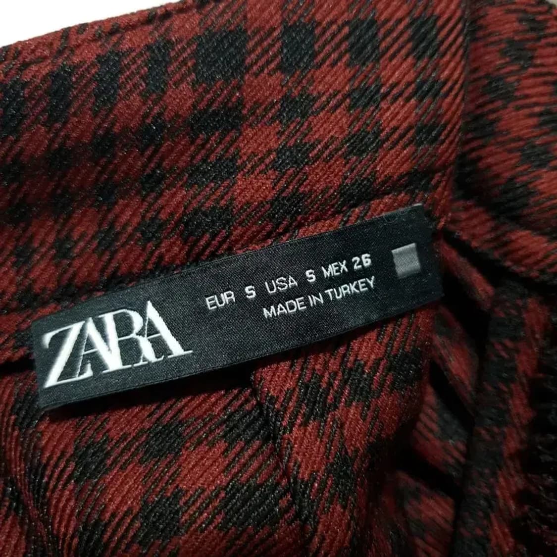 자라 셔링 체크 트임 스커트 S_M1269 상품이미지7