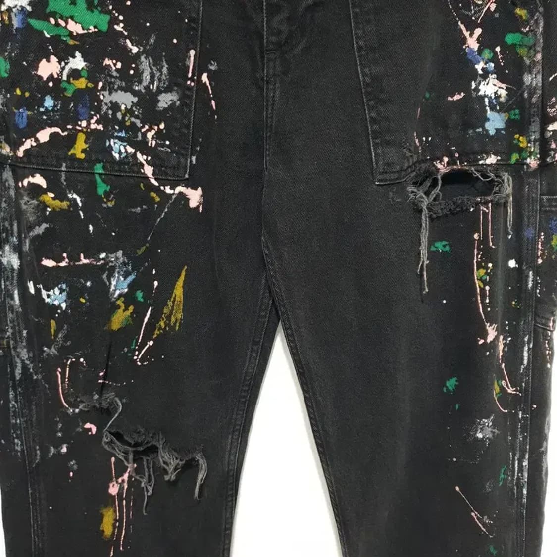 자라 페인티드 데님 팬츠 EUR 38_M1278 상품이미지3