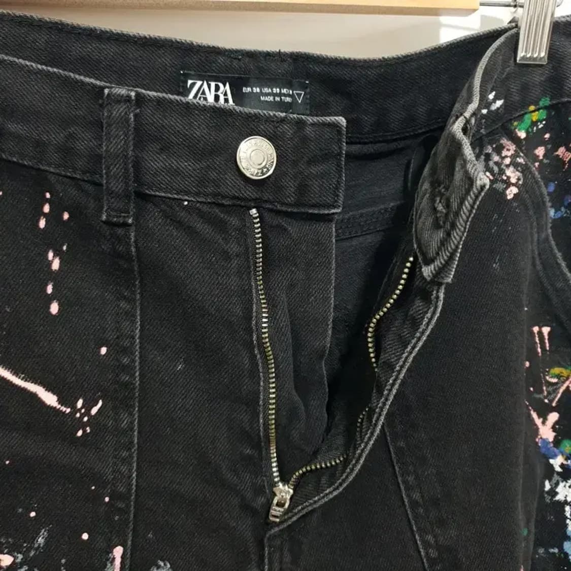 자라 페인티드 데님 팬츠 EUR 38_M1278 상품이미지7