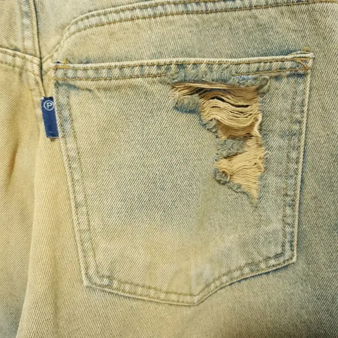 COLLAVO 워싱 와이드 데님 팬츠 75-100 S_M1281 상품이미지6