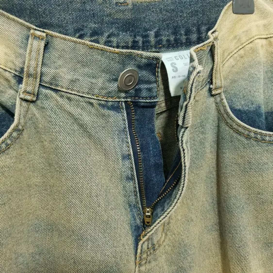 COLLAVO 워싱 와이드 데님 팬츠 75-100 S_M1281 상품이미지7