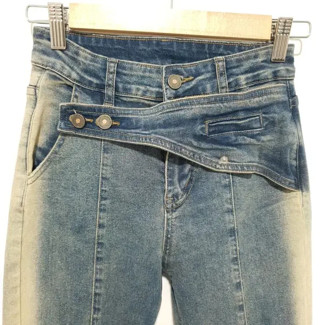 여성 부츠컷 워싱 데님 팬츠 S_M1274 상품이미지2