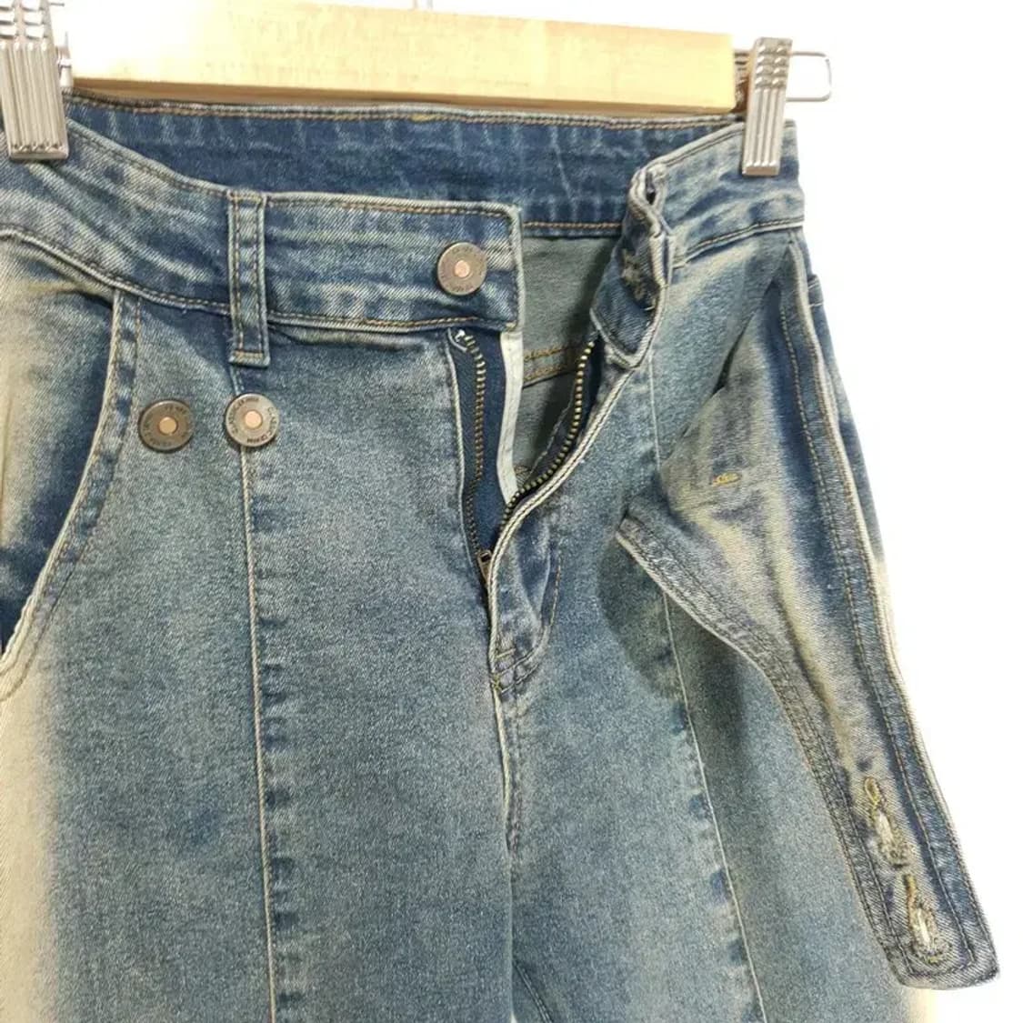 여성 부츠컷 워싱 데님 팬츠 S_M1274 상품이미지5