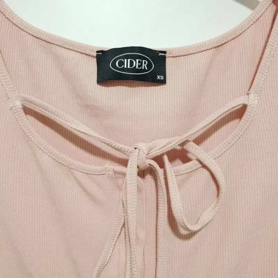 샵사이다 홀터넥 골지 반팔 니트 XS_S1262 상품이미지2