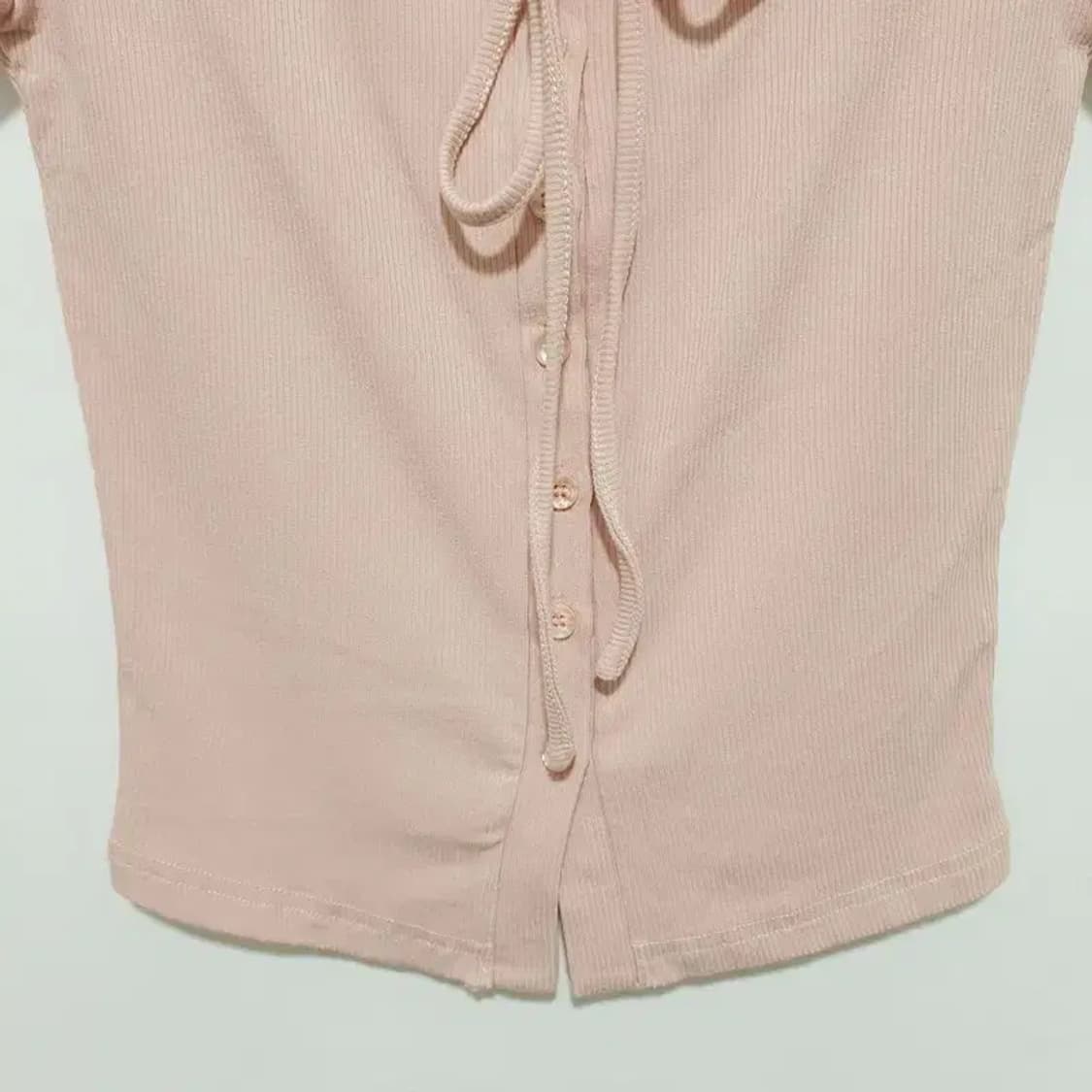 샵사이다 홀터넥 골지 반팔 니트 XS_S1262 상품이미지4