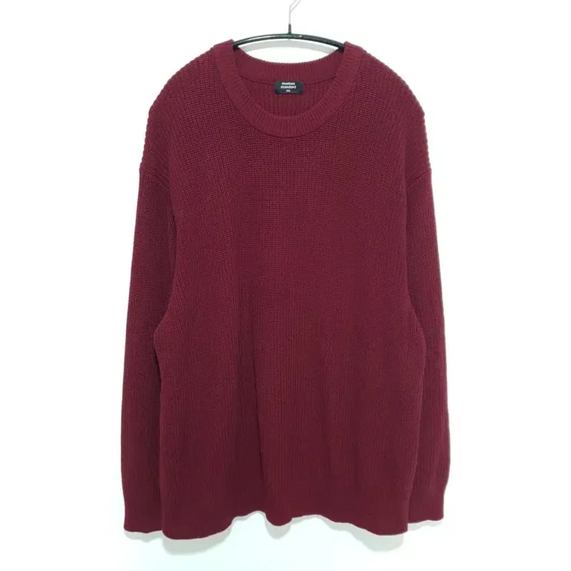 무탠다드 코튼 리브드 크루넥 니트 2XL_W0317 상품이미지1