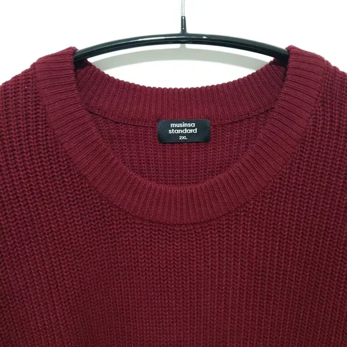 무탠다드 코튼 리브드 크루넥 니트 2XL_W0317 상품이미지2