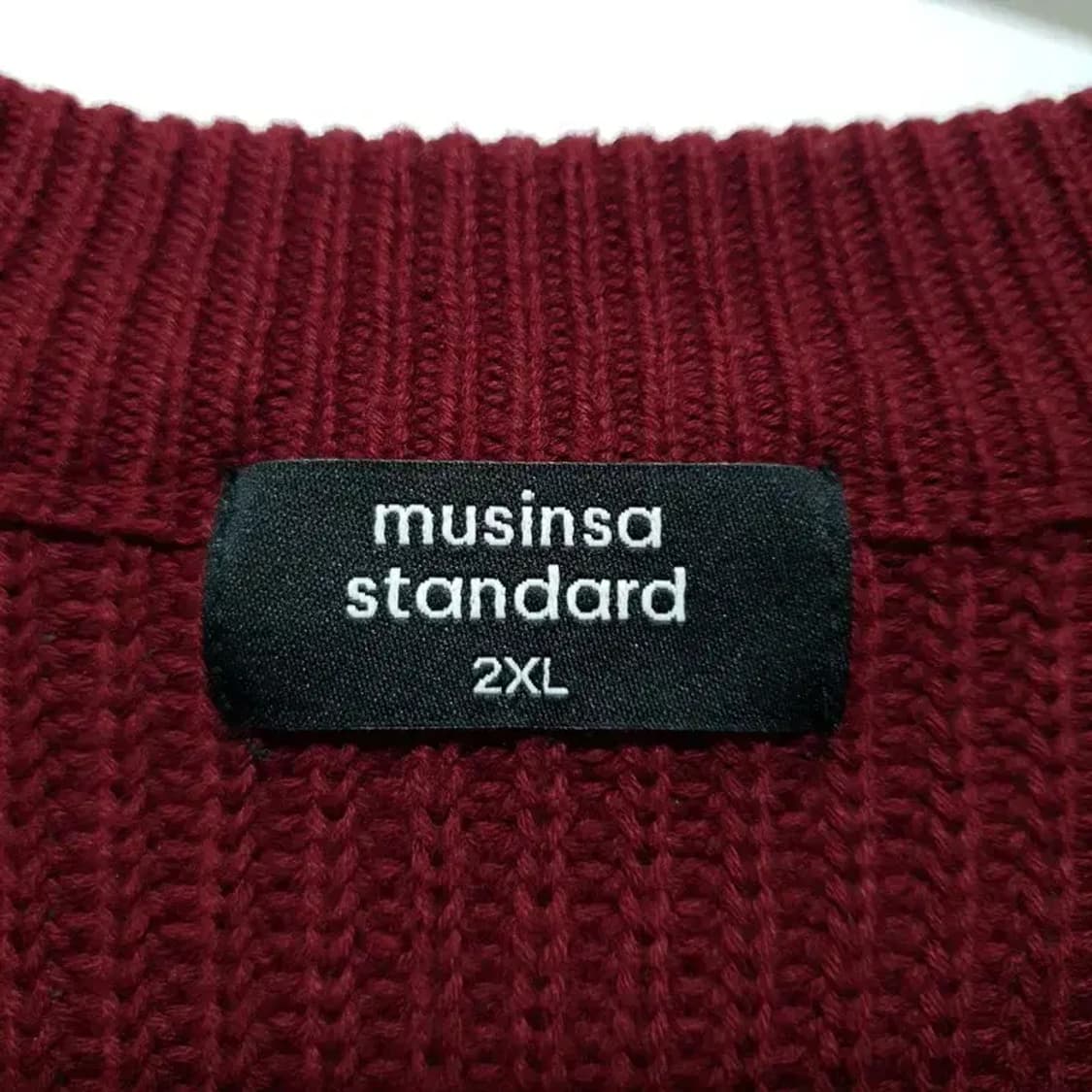 무탠다드 코튼 리브드 크루넥 니트 2XL_W0317 상품이미지5