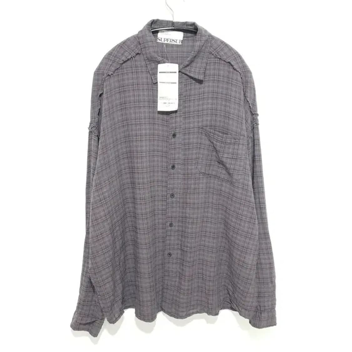 슈퍼서브 컷 오프 그런지 체크 셔츠 L_M1336 상품이미지1
