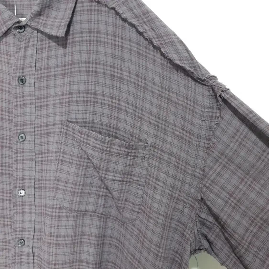 슈퍼서브 컷 오프 그런지 체크 셔츠 L_M1336 상품이미지3