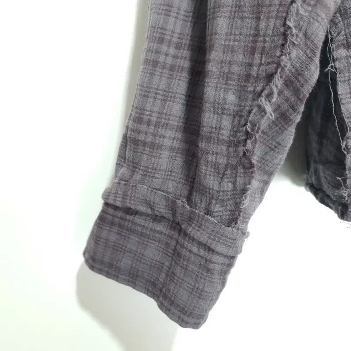 슈퍼서브 컷 오프 그런지 체크 셔츠 L_M1336 상품이미지5