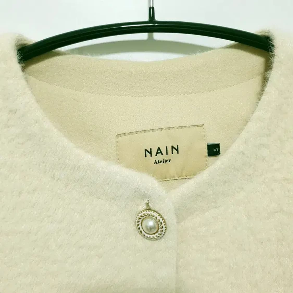 아틀리에나인 진주 헤어리 심플 트위드 자켓 S_M1341 상품이미지2