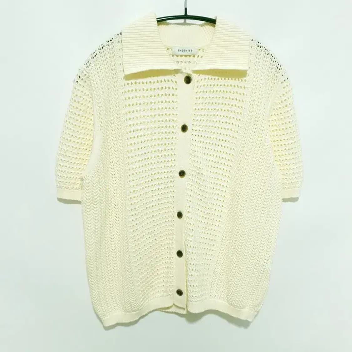 쉬즈미스 뜨개 니트 반팔 가디건 55_S1287 상품이미지1