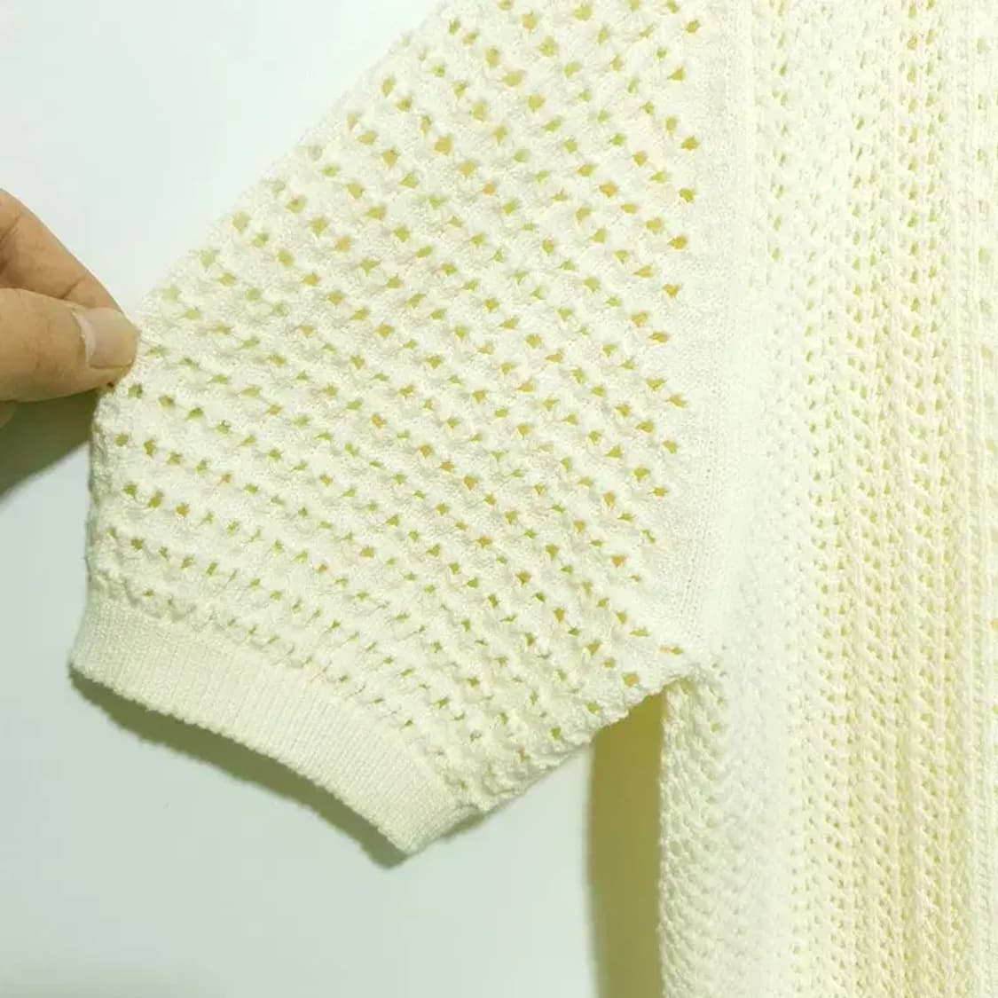 쉬즈미스 뜨개 니트 반팔 가디건 55_S1287 상품이미지3