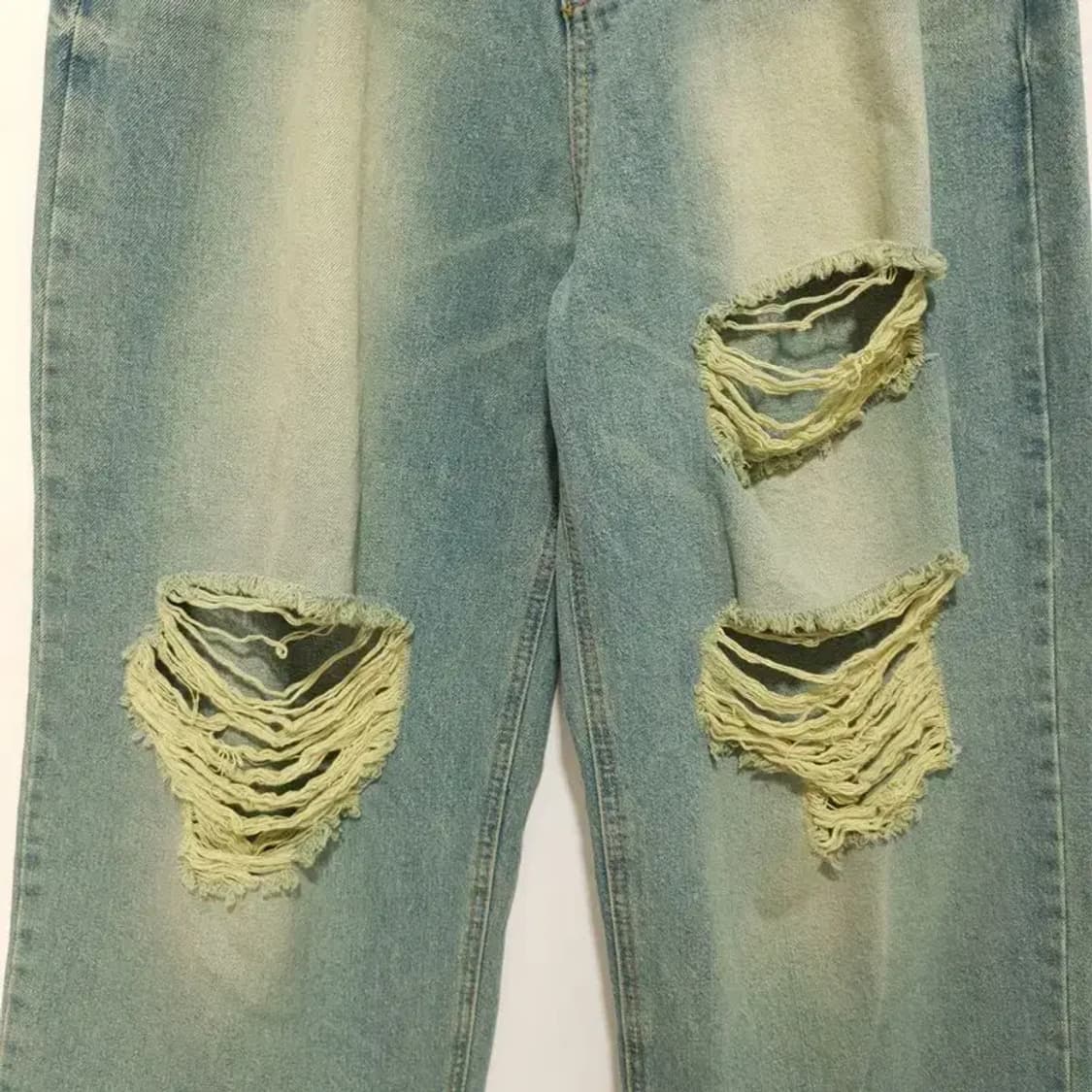 어반드레스 여성 와이드 빈티지 그린 데님 팬츠 XL _M1363 상품이미지3