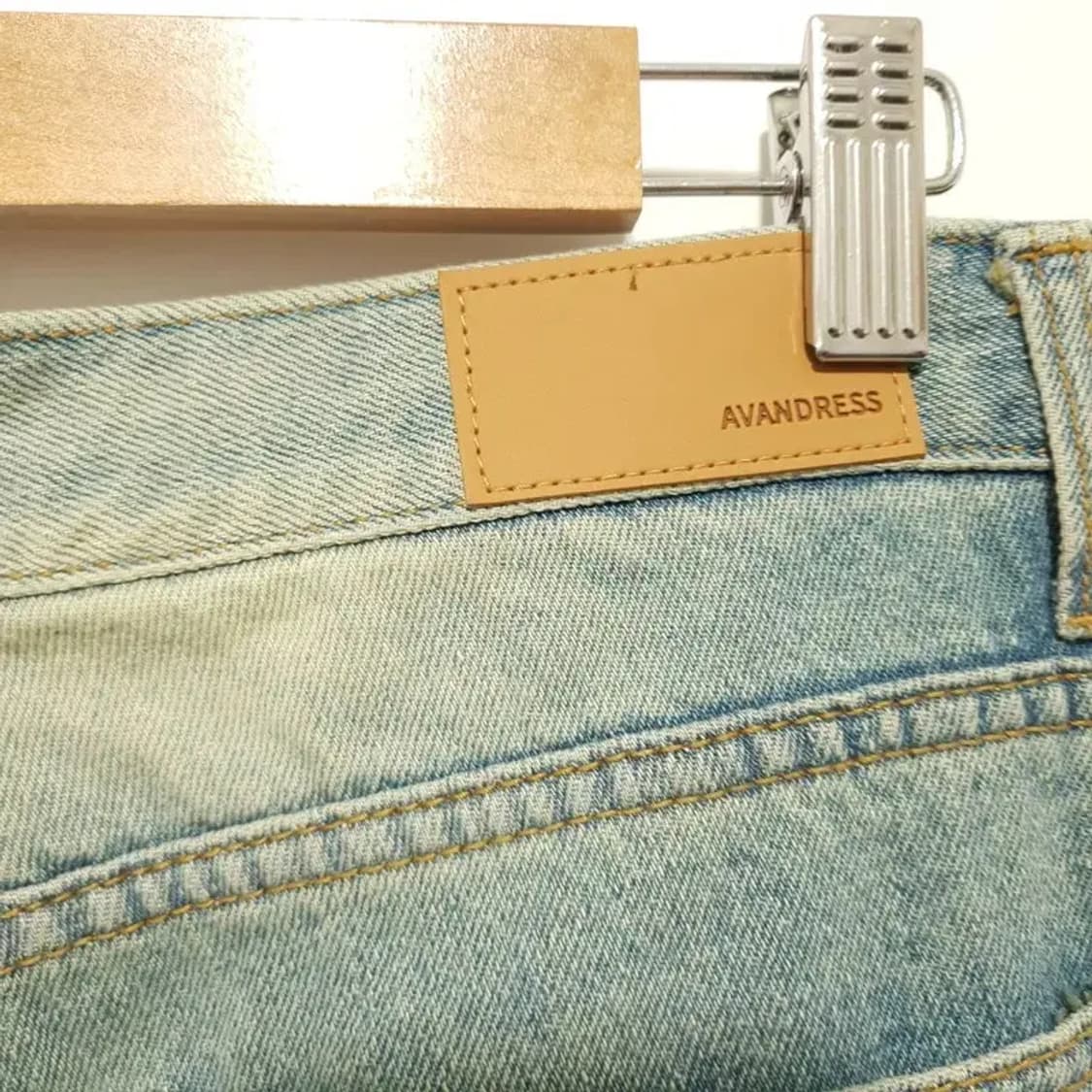 어반드레스 여성 와이드 빈티지 그린 데님 팬츠 XL _M1363 상품이미지6