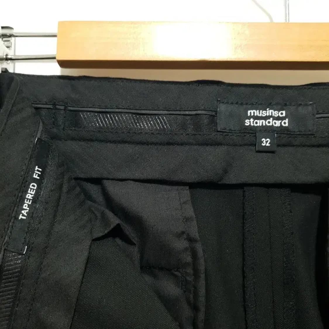 무탠다드 히든밴딩 테이퍼드핏 슬랙스 32_M1365 상품이미지6