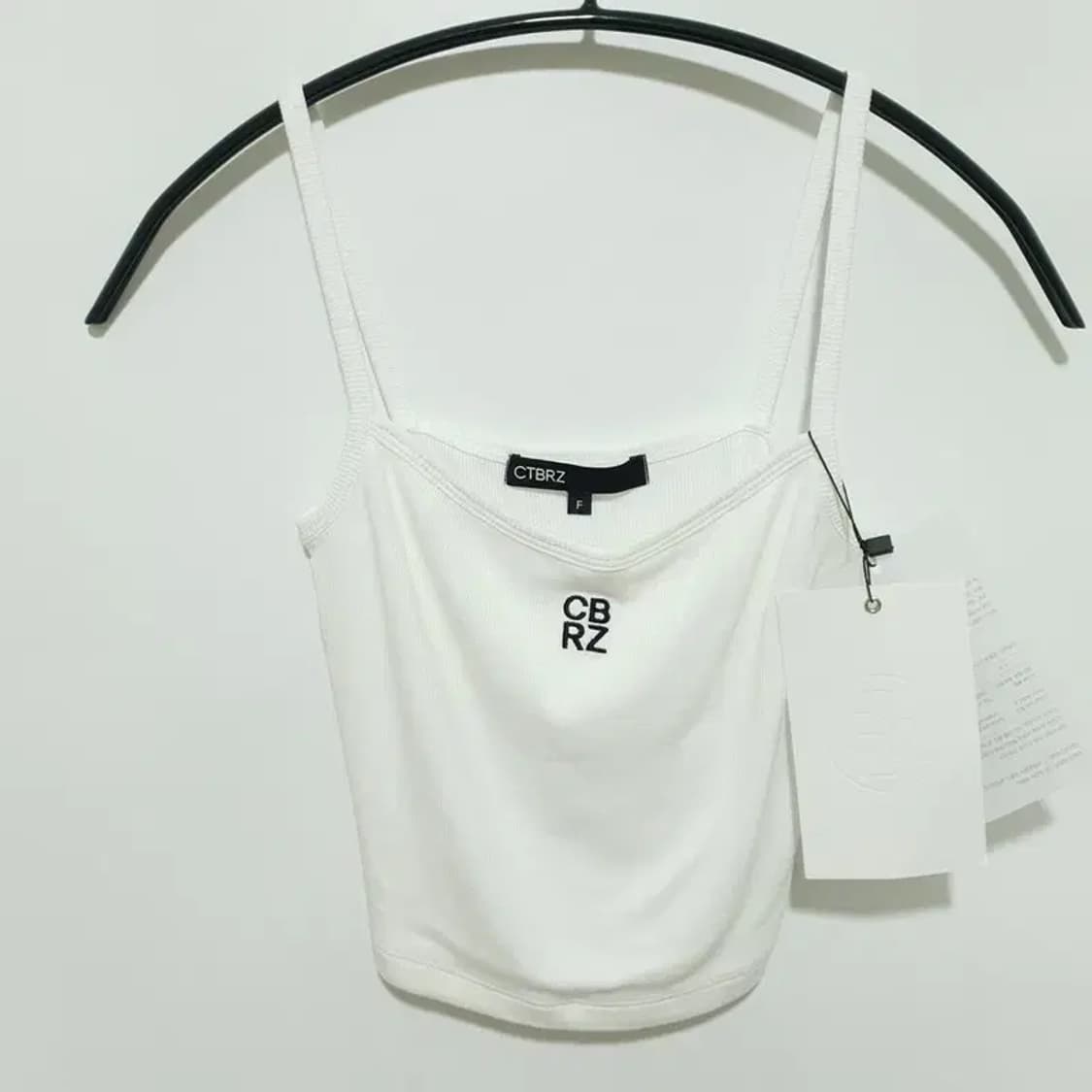 시티브리즈 로고 자수 슬리브리스 탑 F_S1284 상품이미지1