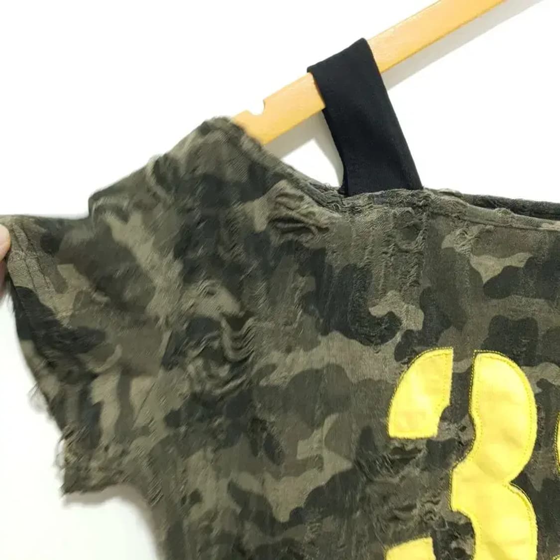 원숄더 밀리터리 셔링 반팔 F_S1289 상품이미지2