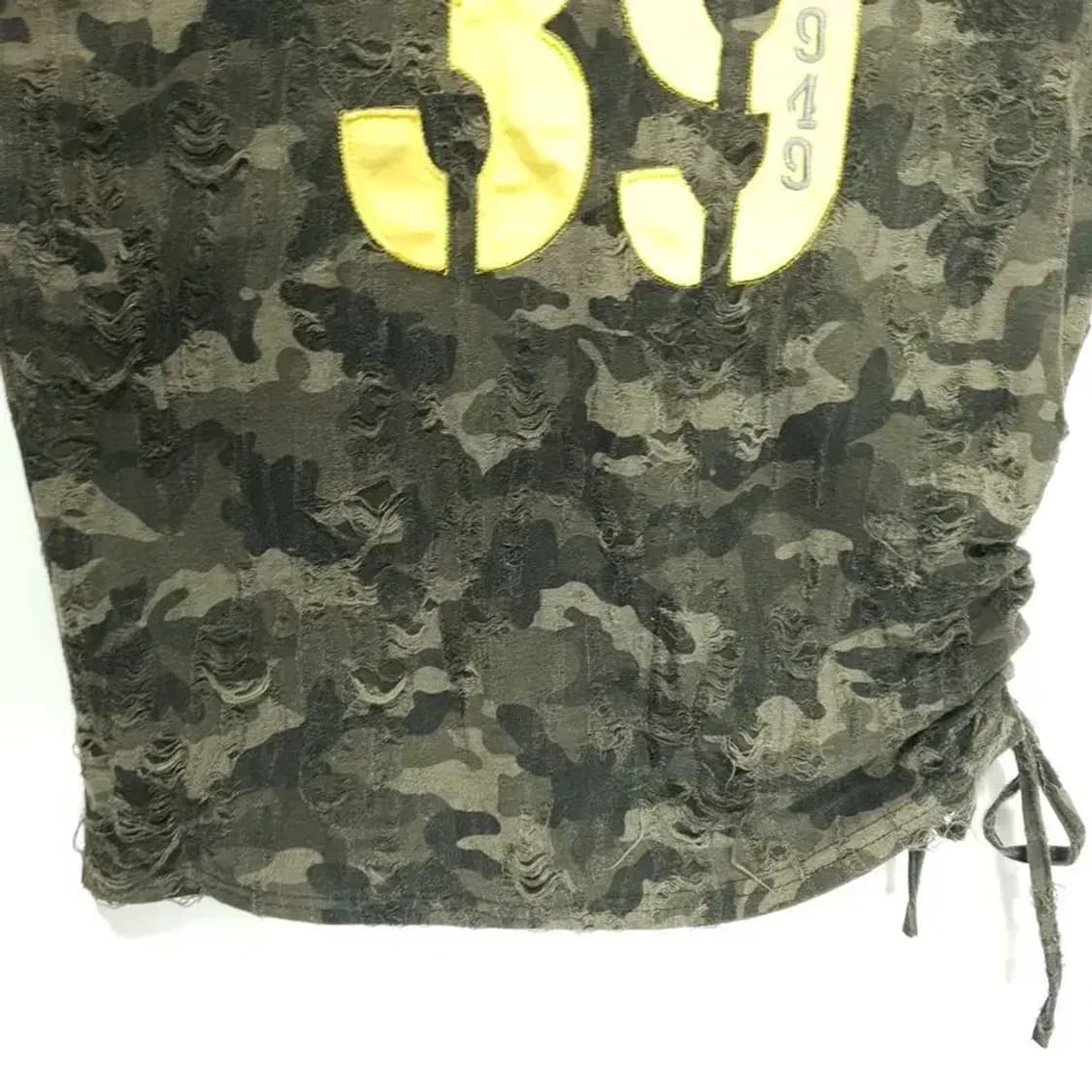 원숄더 밀리터리 셔링 반팔 F_S1289 상품이미지5