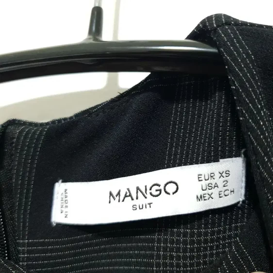 망고 셔링 언발 체크 원피스 XS_M1356 상품이미지7