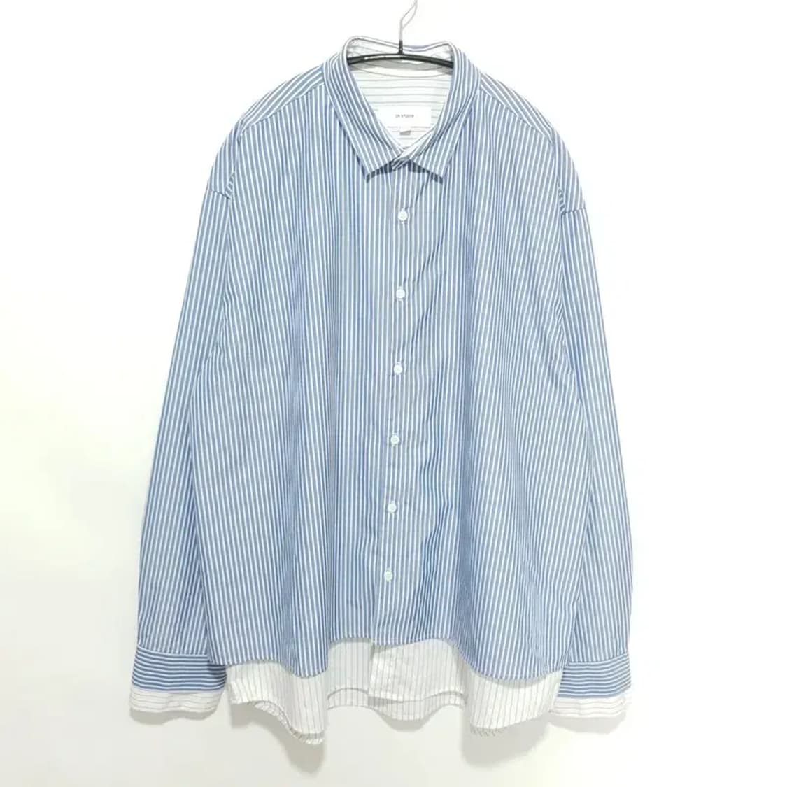 OX 오엑스 스튜디오 스트라이프 레이어드 셔츠 50_M1378 상품이미지1