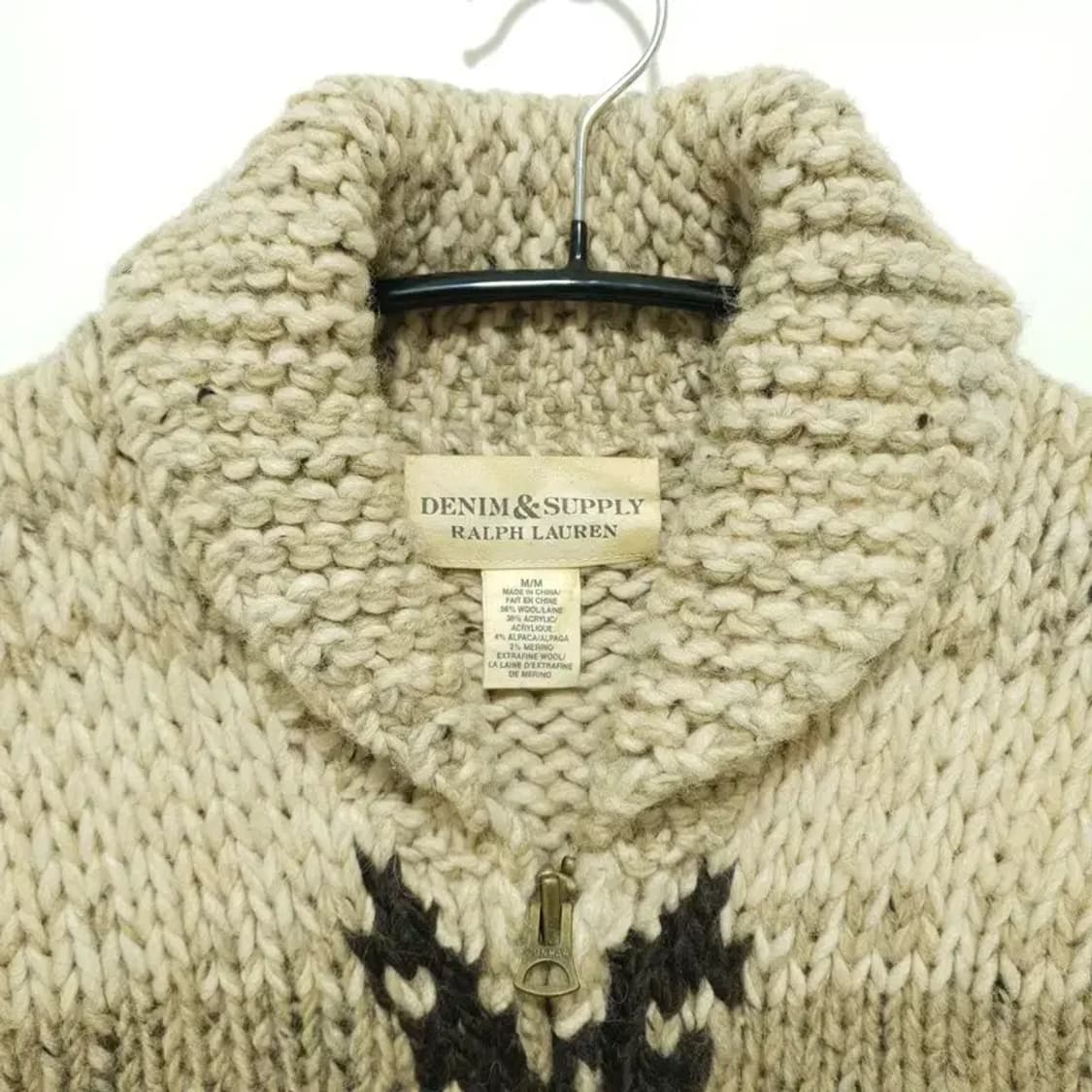 데님앤서플라이 랄프로렌 알파카 메리노울 니트 베스트 집업 M_W0337 상품이미지2