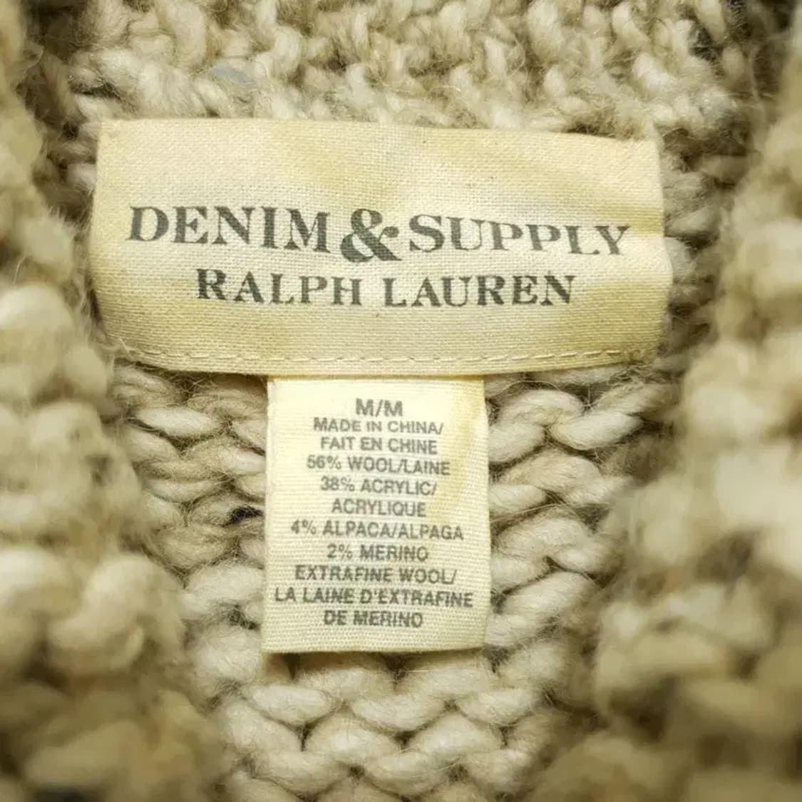 데님앤서플라이 랄프로렌 알파카 메리노울 니트 베스트 집업 M_W0337 상품이미지7
