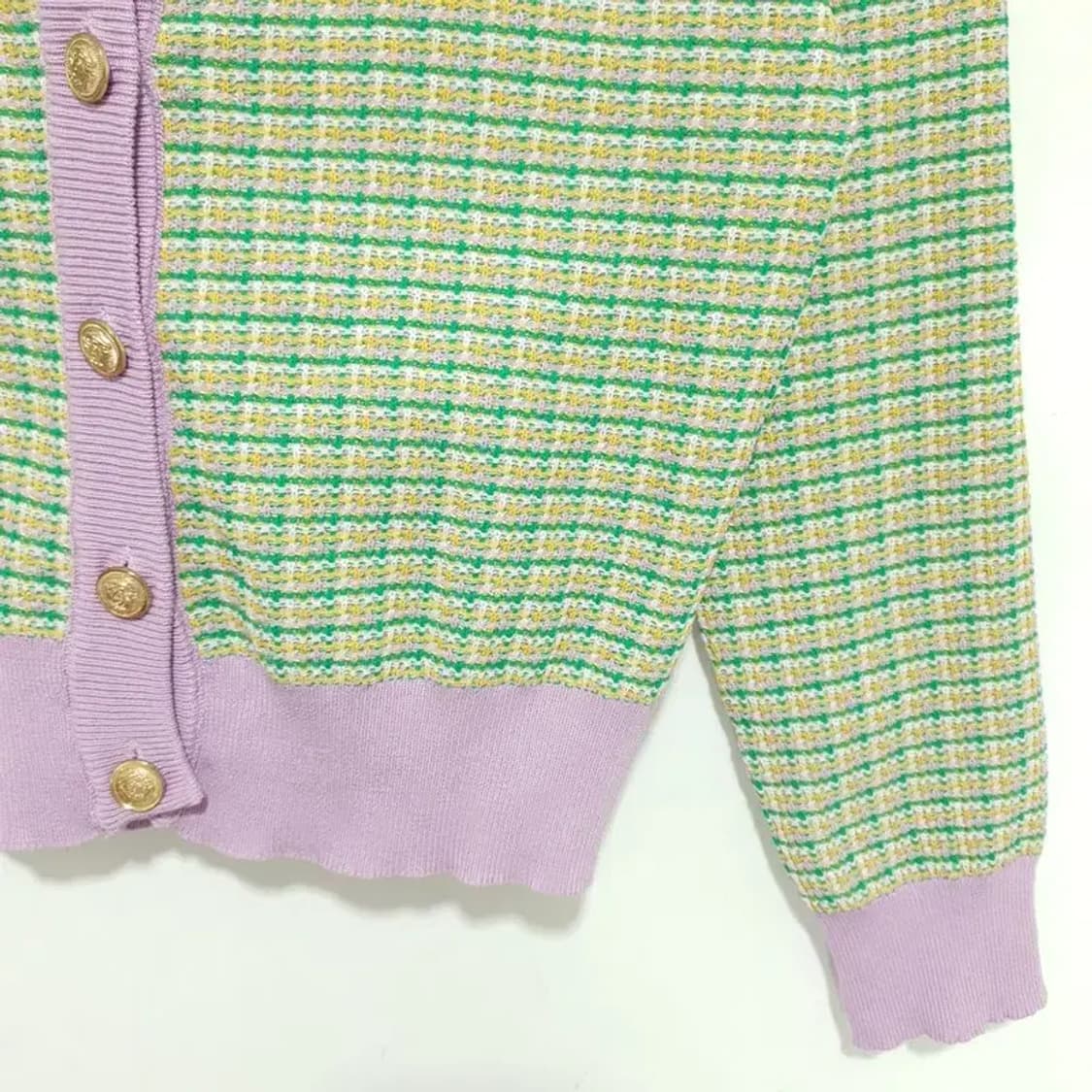 여성 트위드 배색 가디건 F_M1458 상품이미지4