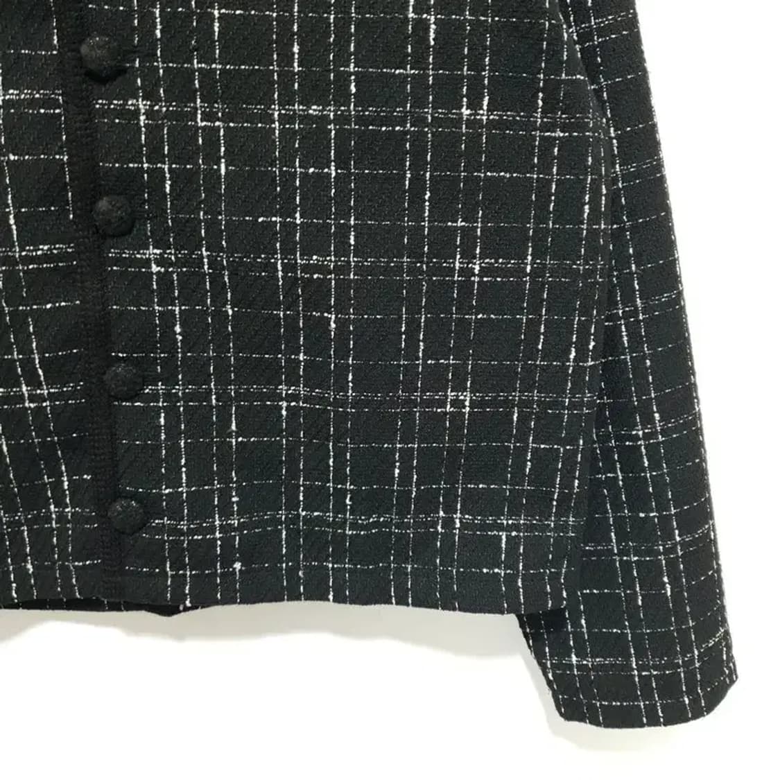 테이크이지 남성 트위드 브이넥 크롭 자켓 L_M1428 상품이미지3