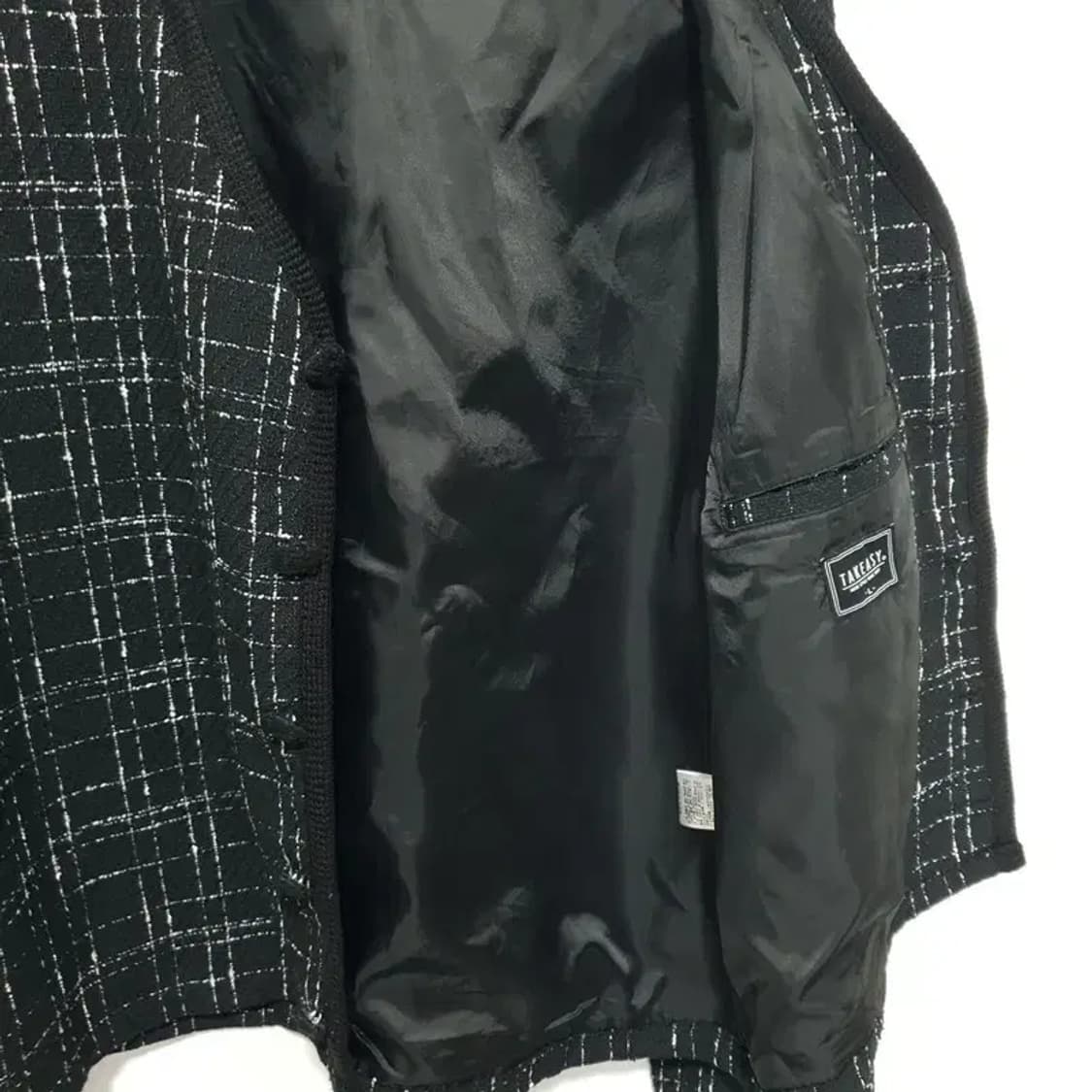 테이크이지 남성 트위드 브이넥 크롭 자켓 L_M1428 상품이미지6