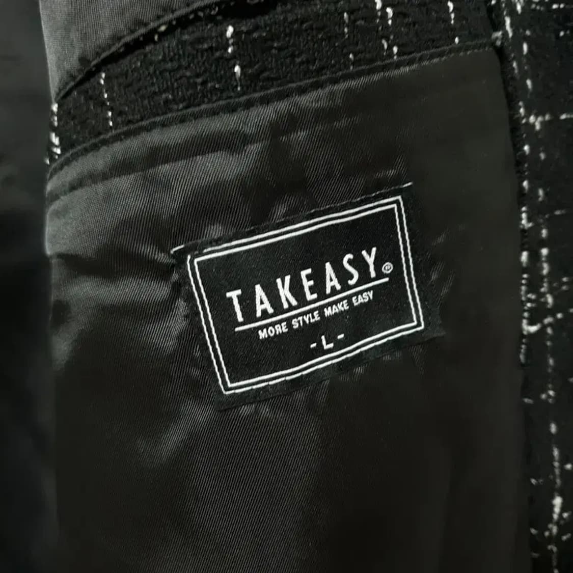 테이크이지 남성 트위드 브이넥 크롭 자켓 L_M1428 상품이미지7