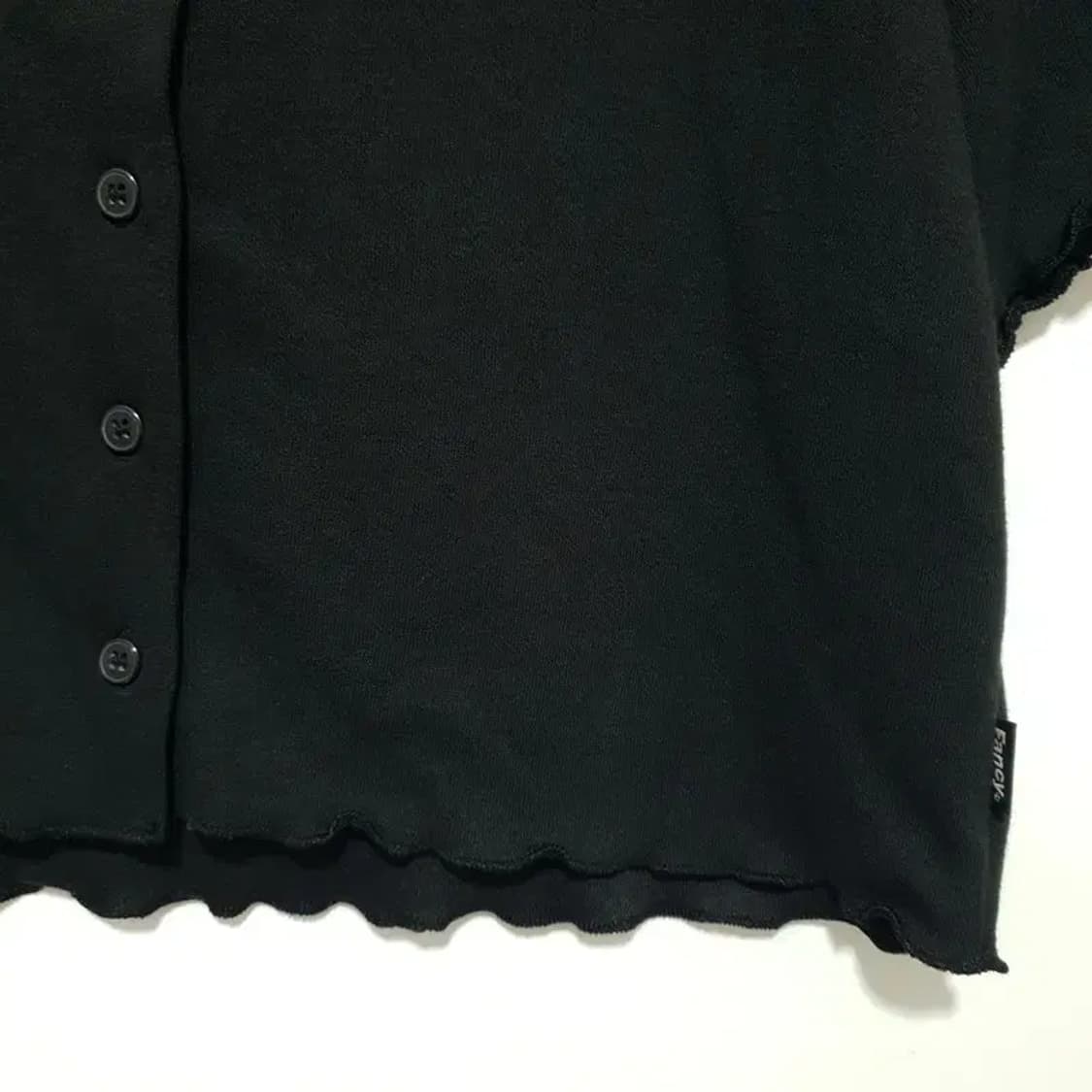 팬시클럽 체크 반팔 크롭 가디건 OS_S1343 상품이미지4