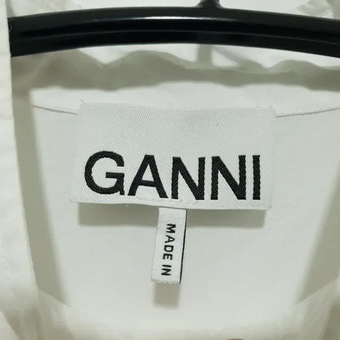 가니 코튼 포플린 퍼프 슬리브 블라우스 38_S1344 상품이미지7