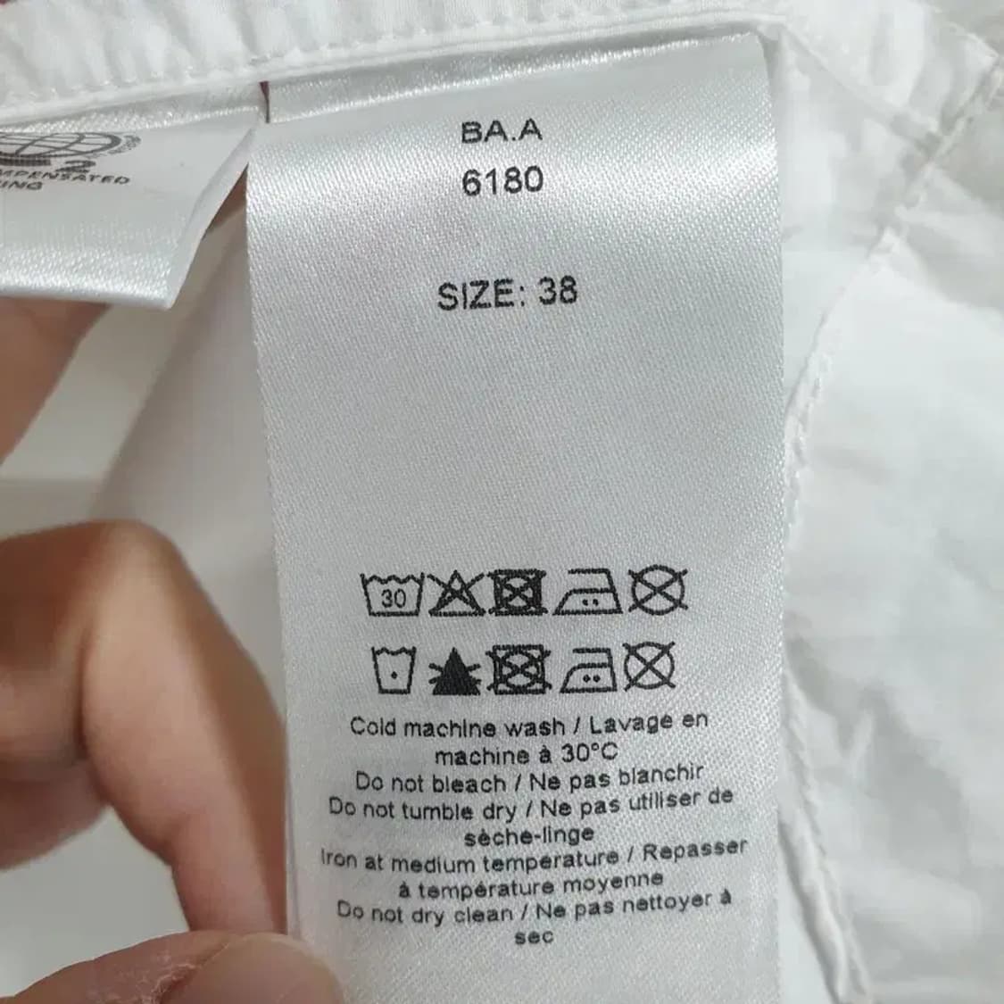 가니 코튼 포플린 퍼프 슬리브 블라우스 38_S1344 상품이미지8