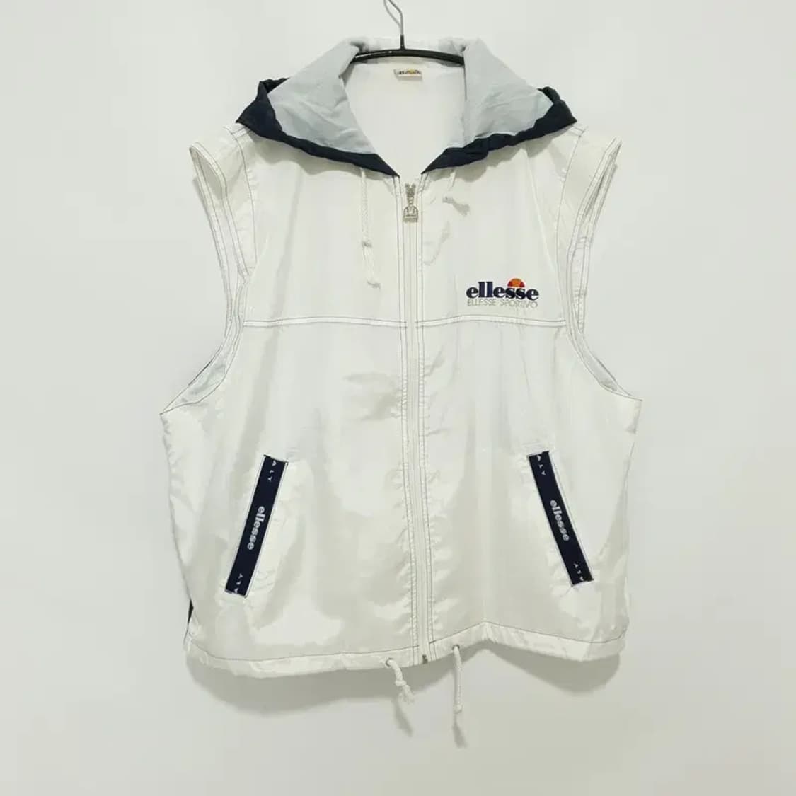 엘레쎼 90s 올드스쿨 민소매 후드집업 100_S1335 상품이미지1