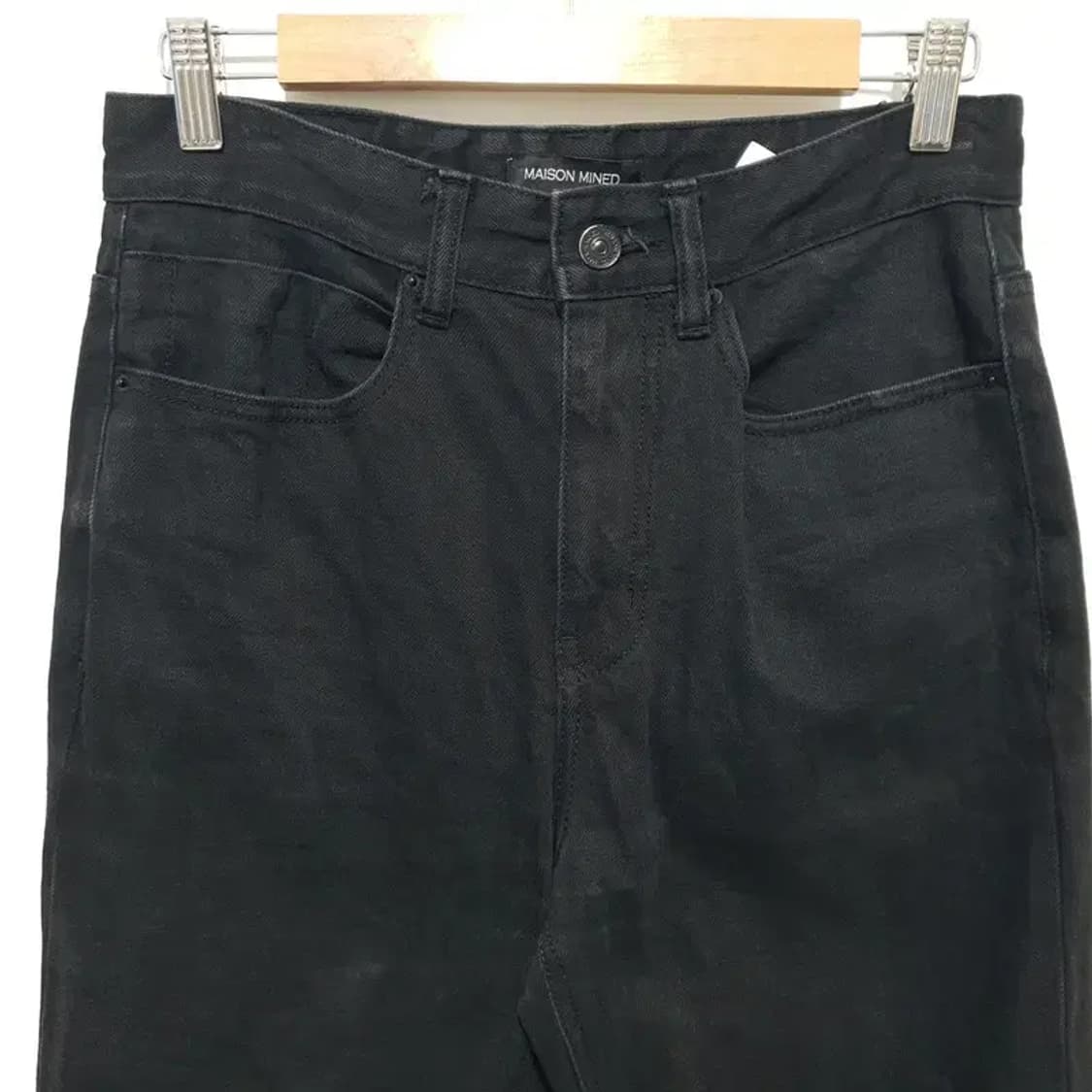 메종미네드 스냅백 슬릿 세미 와이드 데님 팬츠 46_M1488 상품이미지2