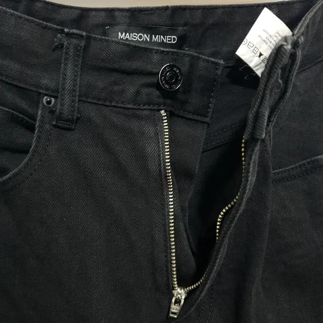 메종미네드 스냅백 슬릿 세미 와이드 데님 팬츠 46_M1488 상품이미지7