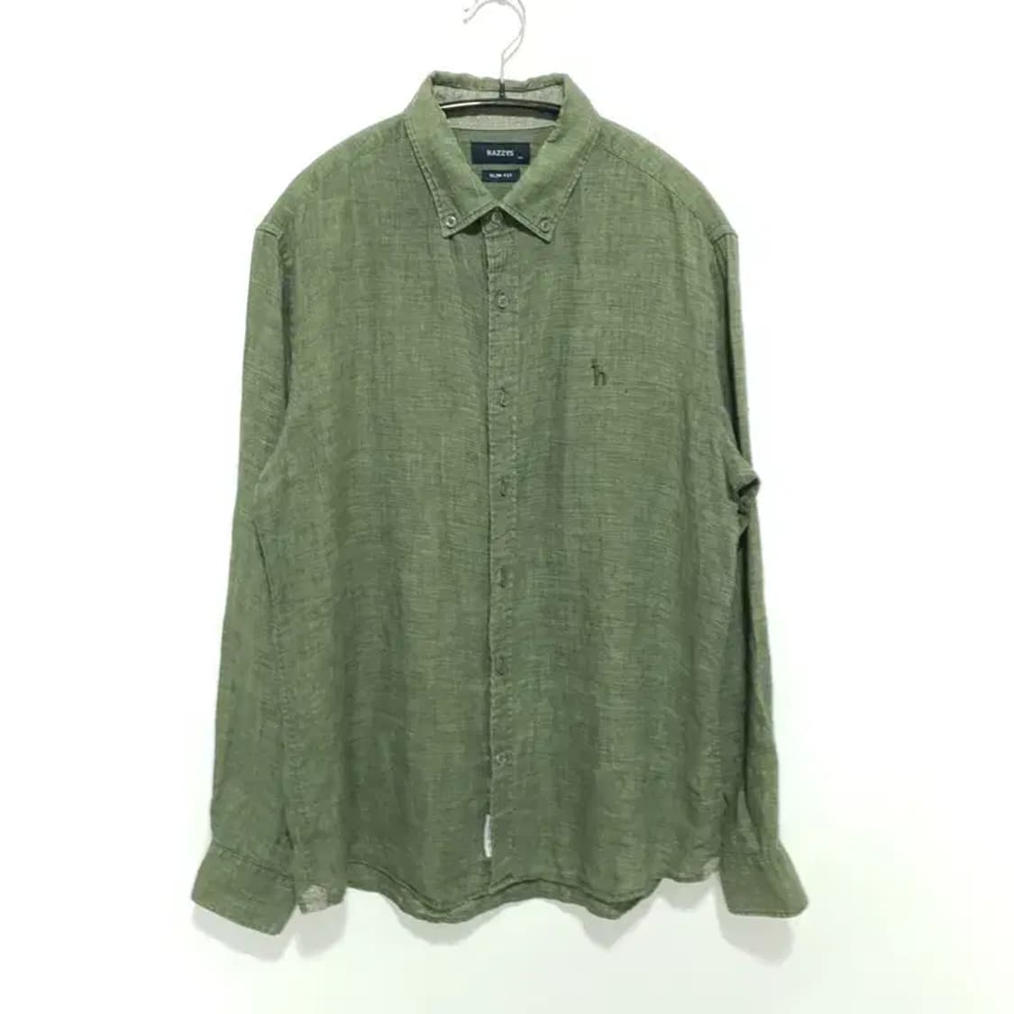 헤지스 슬림핏 린넨 셔츠 100_S1342 상품이미지1