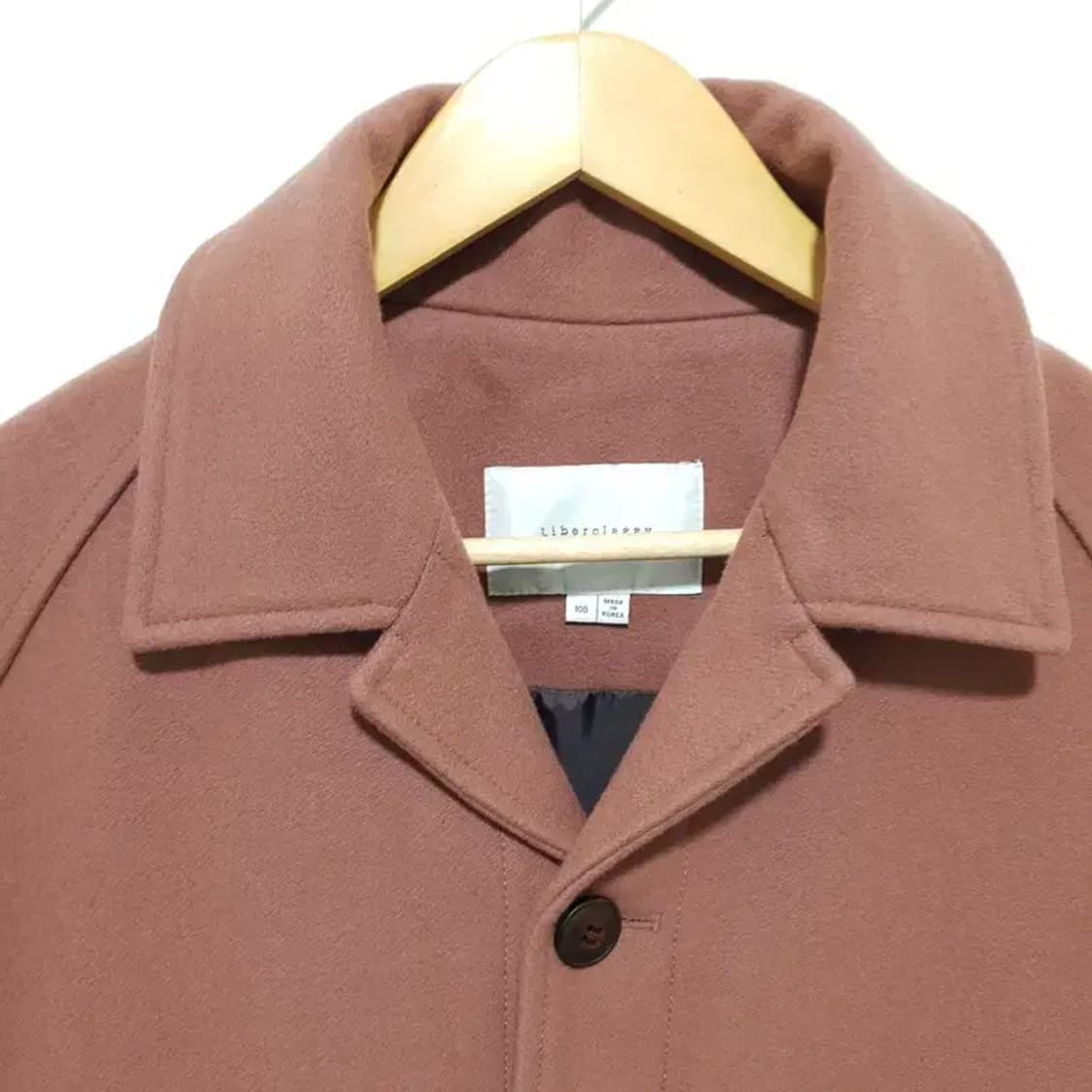 리버클래시 핑크 세미 오버핏 모직 숏 코트 자켓 100_W0354 상품이미지2