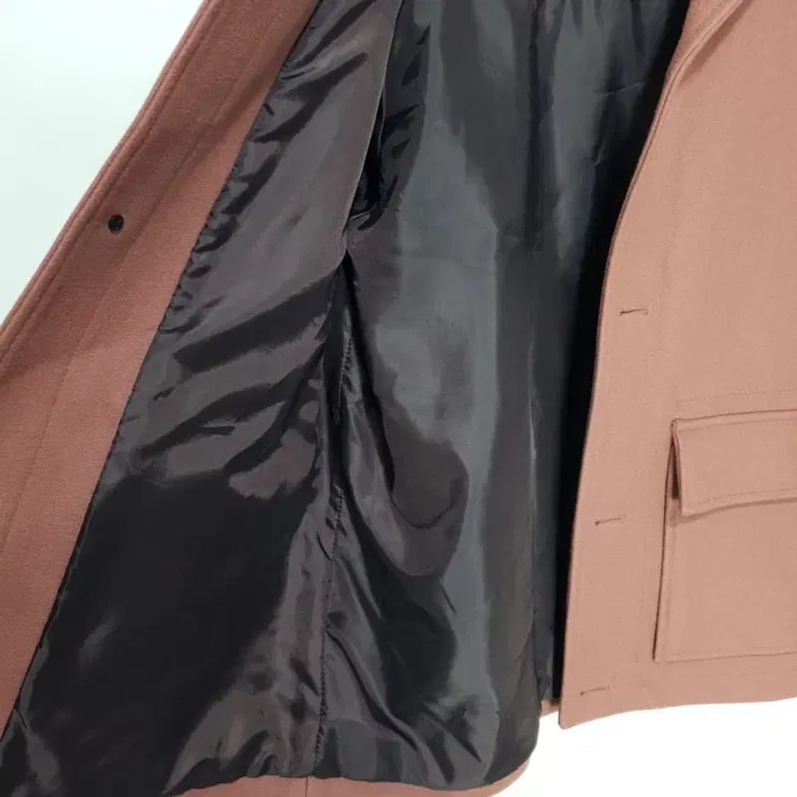 리버클래시 핑크 세미 오버핏 모직 숏 코트 자켓 100_W0354 상품이미지6
