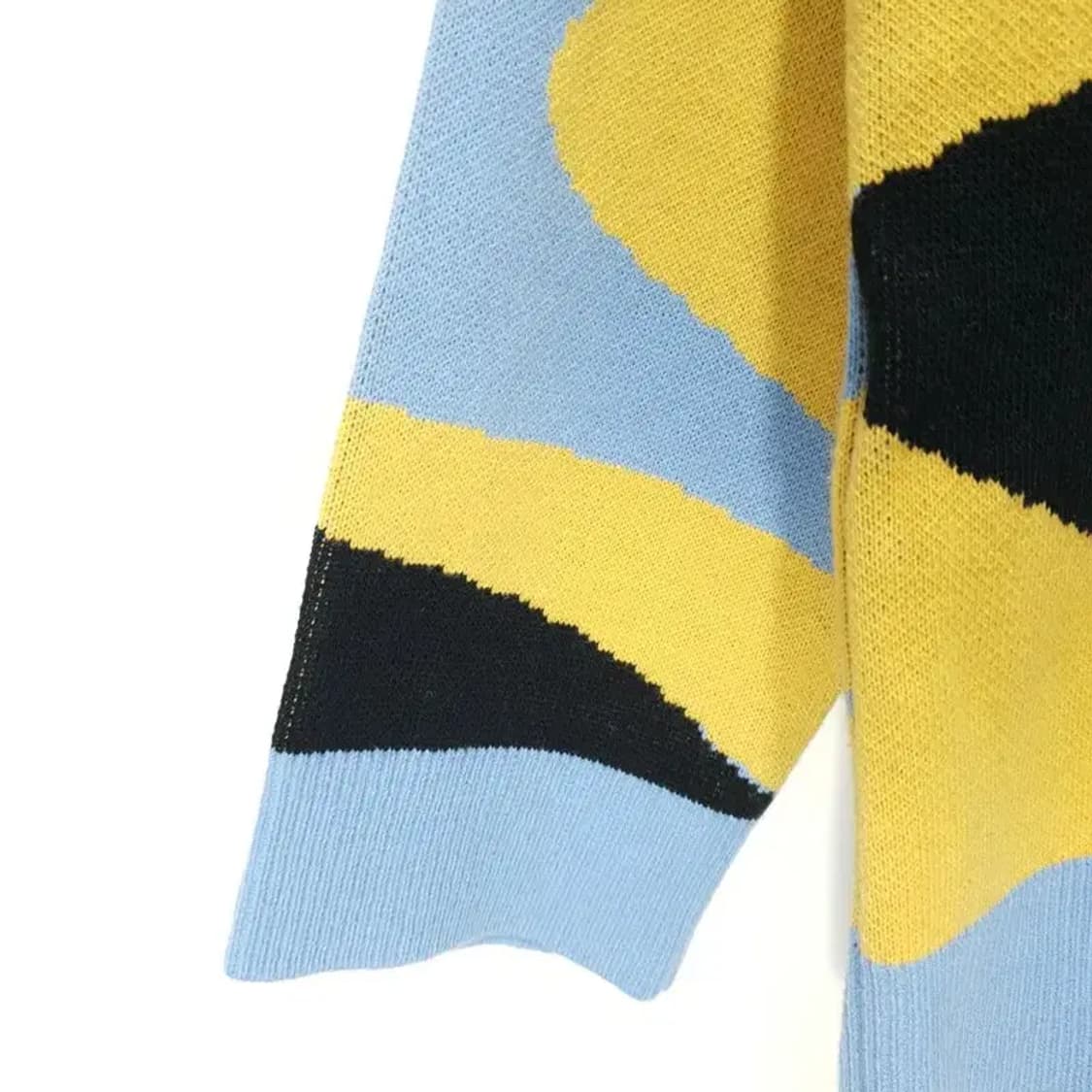 리버클래시 블루 아트웍 카라넥 오버핏 가디건 100_M1497 상품이미지4