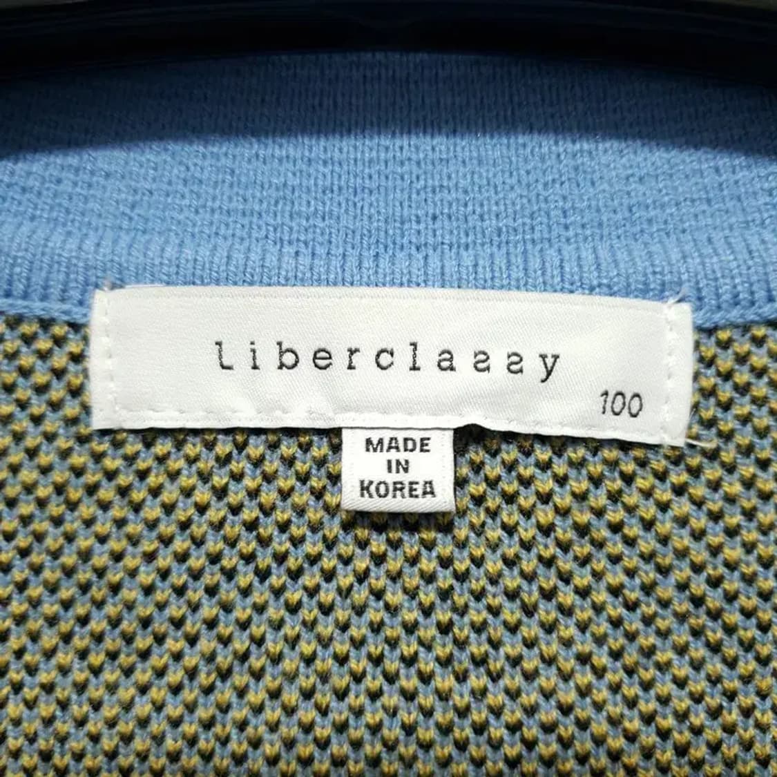 리버클래시 블루 아트웍 카라넥 오버핏 가디건 100_M1497 상품이미지6