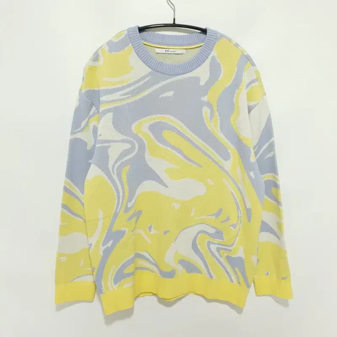 지오송지오 남성 멀티컬러 배색 카모플라쥬 니트 100_M1499 상품이미지1