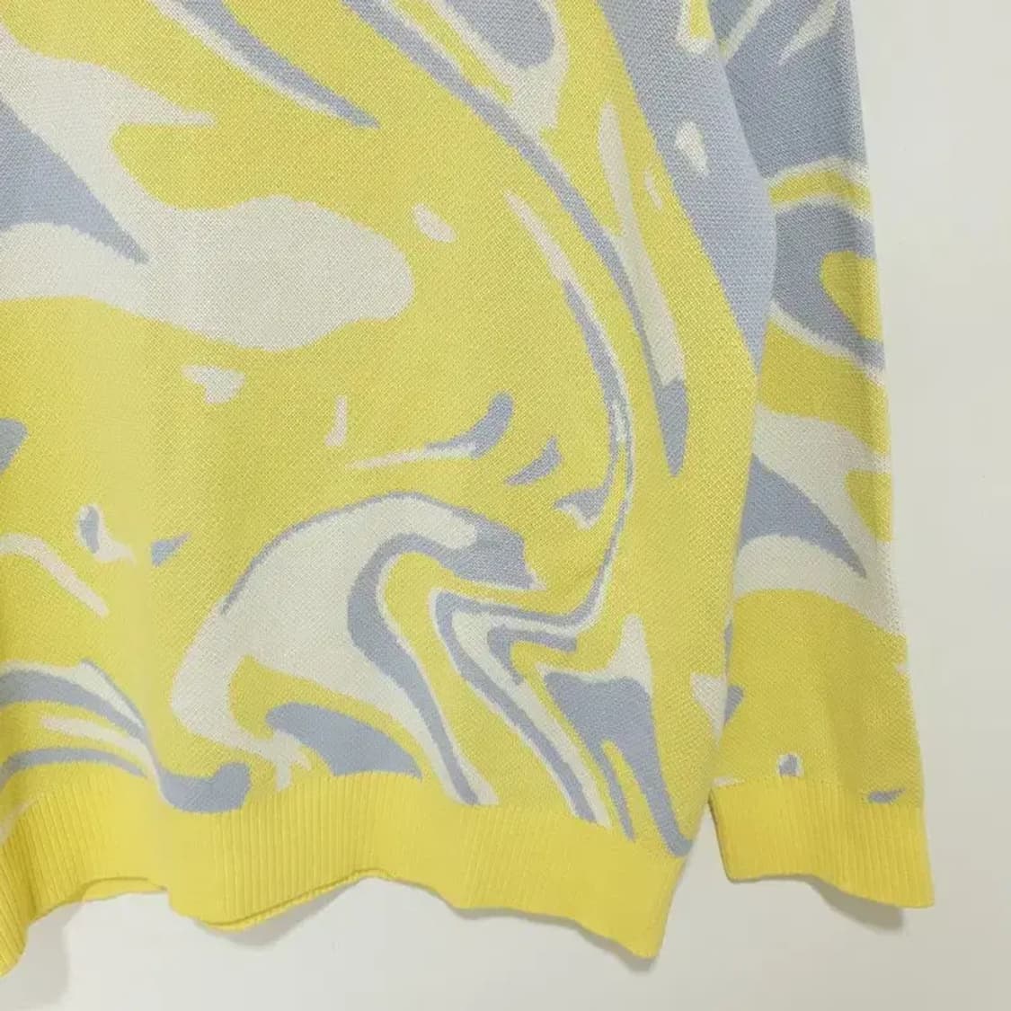 지오송지오 남성 멀티컬러 배색 카모플라쥬 니트 100_M1499 상품이미지3