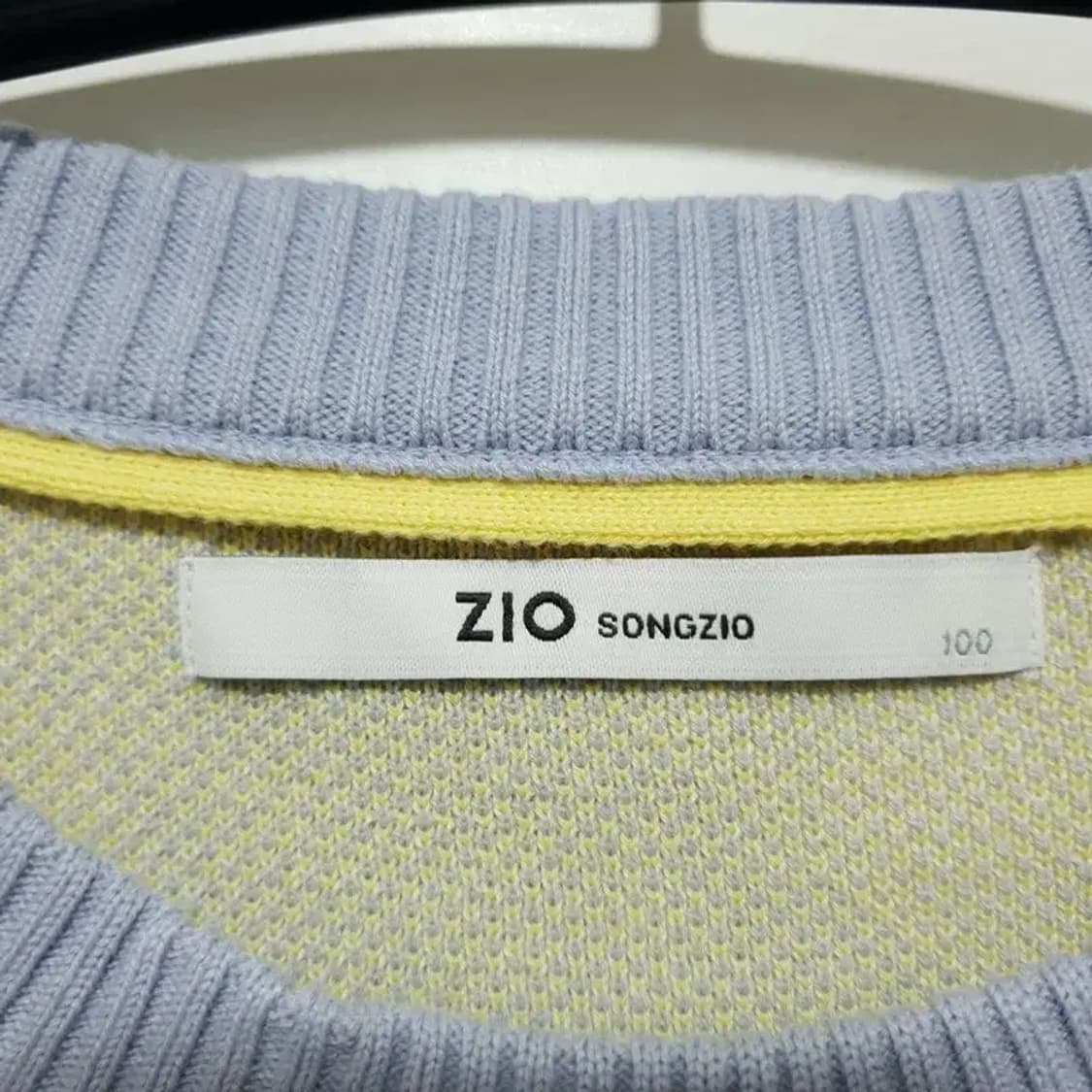 지오송지오 남성 멀티컬러 배색 카모플라쥬 니트 100_M1499 상품이미지5