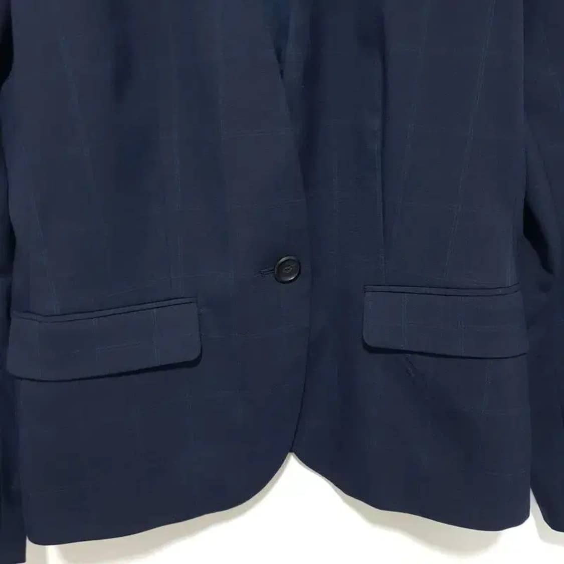 자라 여성 노카라 체크 원버튼 자켓 EUR 40_M1504 상품이미지3