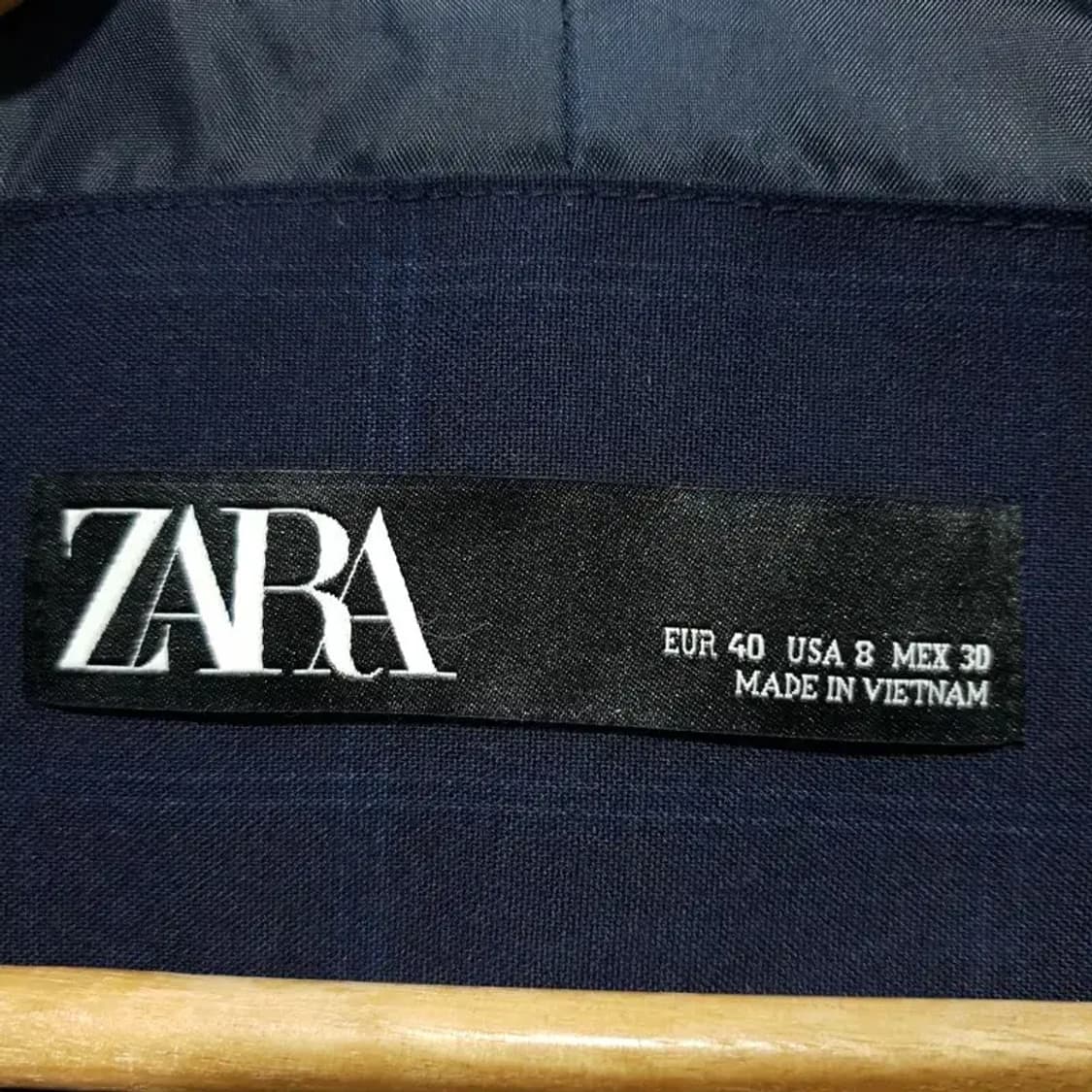 자라 여성 노카라 체크 원버튼 자켓 EUR 40_M1504 상품이미지8